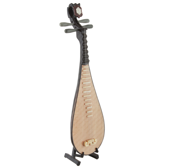 Miniature Wood Pipa Musical Instrument Replica Gift